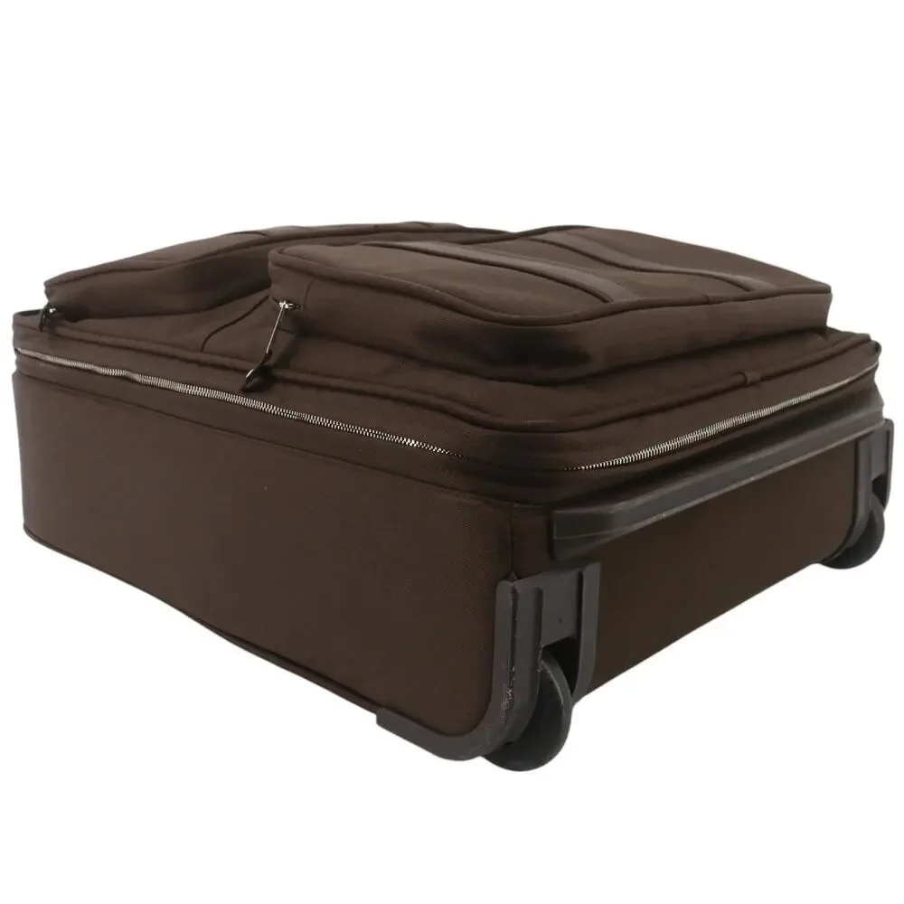 Hermes Vintage Suitcase Carry-On Acapulco Brown Rolling Bag Travel Luggage Rare